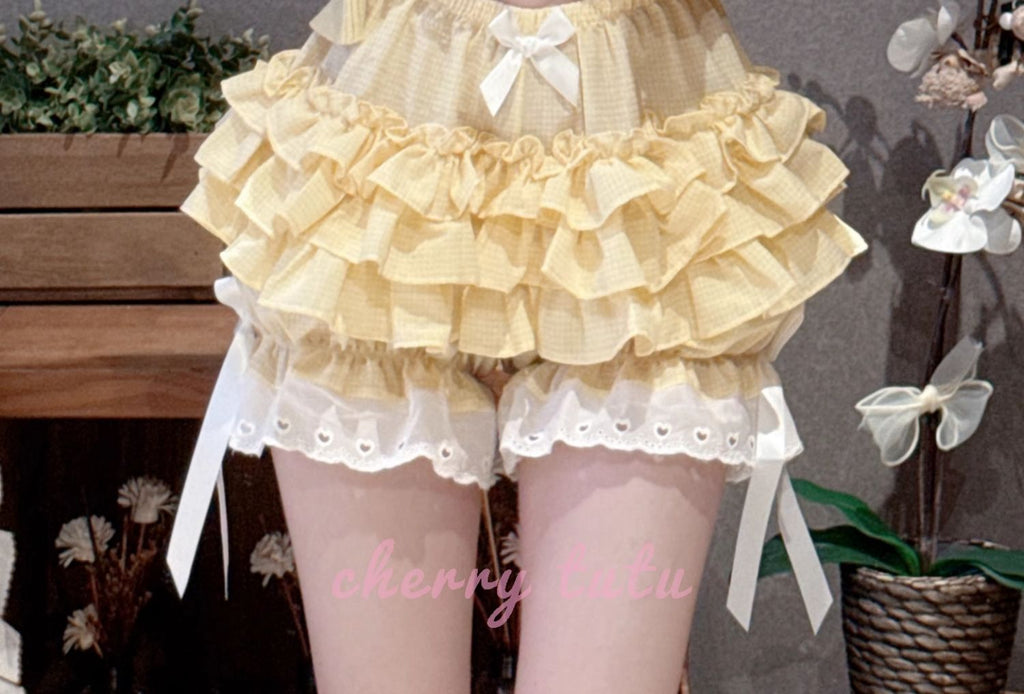 Petticoats Cherry Rabbit Blue Plaid Pumpkin Shorts Cake Layered Skirt with Petticoat
