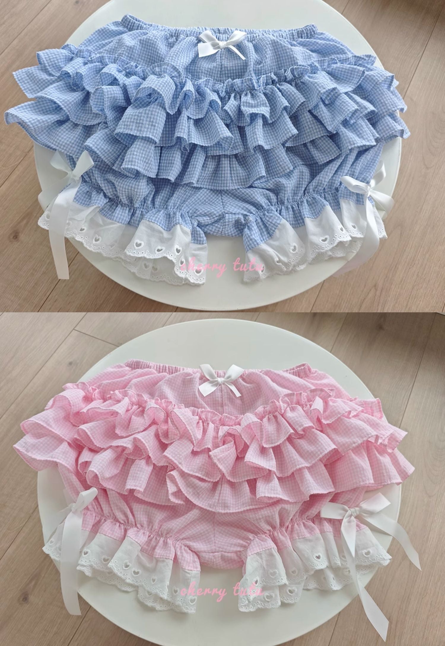 Petticoats Cherry Rabbit Blue Plaid Pumpkin Shorts Cake Layered Skirt with Petticoat
