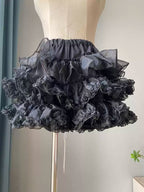 Petticoats In Black White Organza Lolita Pumpkin Safety Shorts Cake Skirt Anti See Through JK Short Dress
