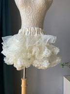 Petticoats In Black White Organza Lolita Pumpkin Safety Shorts Cake Skirt Anti See Through JK Short Dress