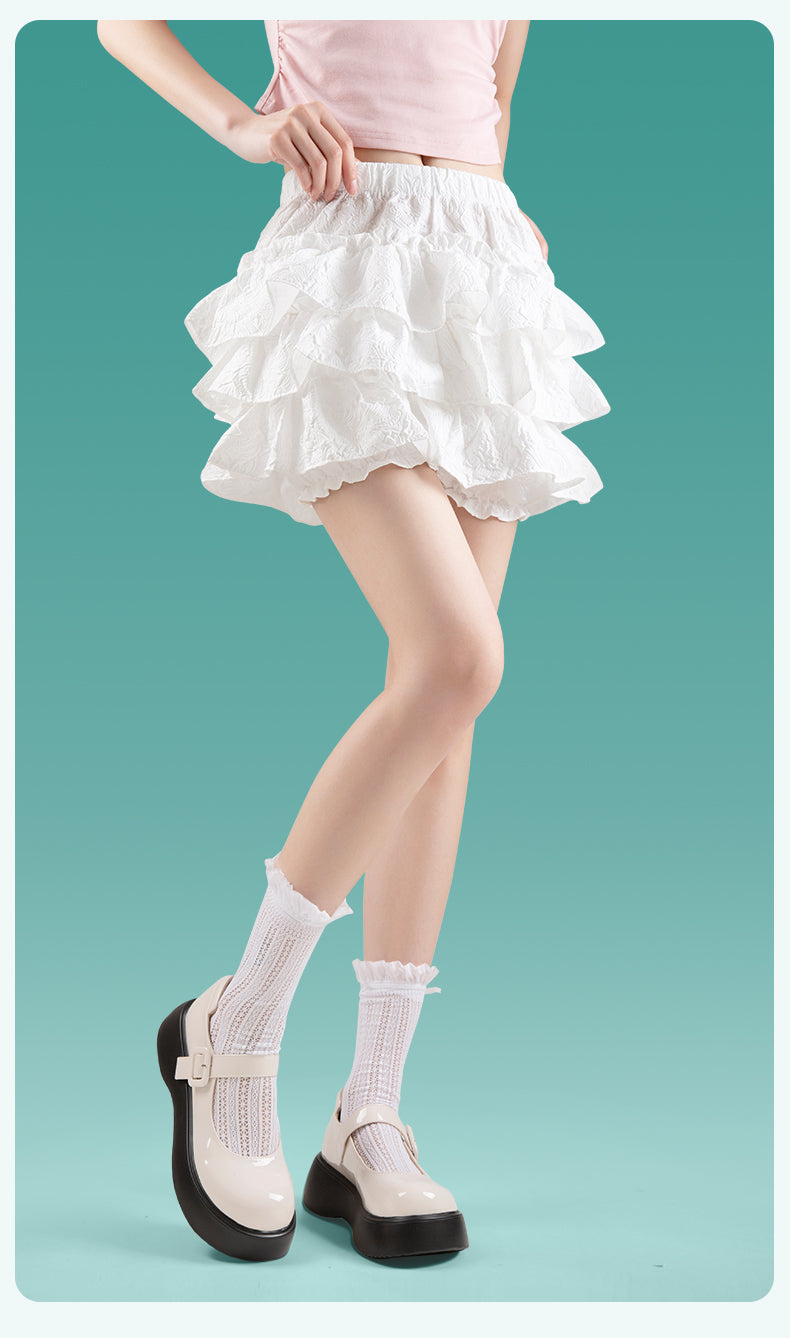 Petticoats Pumpkin Bloomers Petticoat Light Fluffy Lolita Safety Shorts White Cake Layered Skirt