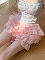 Petticoats Pumpkin Bloomers Yellow Pink White Petticoat Anti See Through Underskirt Layered Cake Skirt