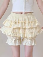 Petticoats Pumpkin Bloomers Yellow Pink White Petticoat Anti See Through Underskirt Layered Cake Skirt