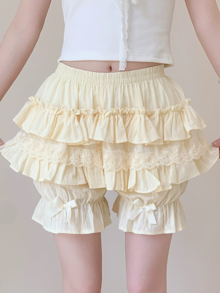 Petticoats Pumpkin Bloomers Yellow Pink White Petticoat Anti See Through Underskirt Layered Cake Skirt