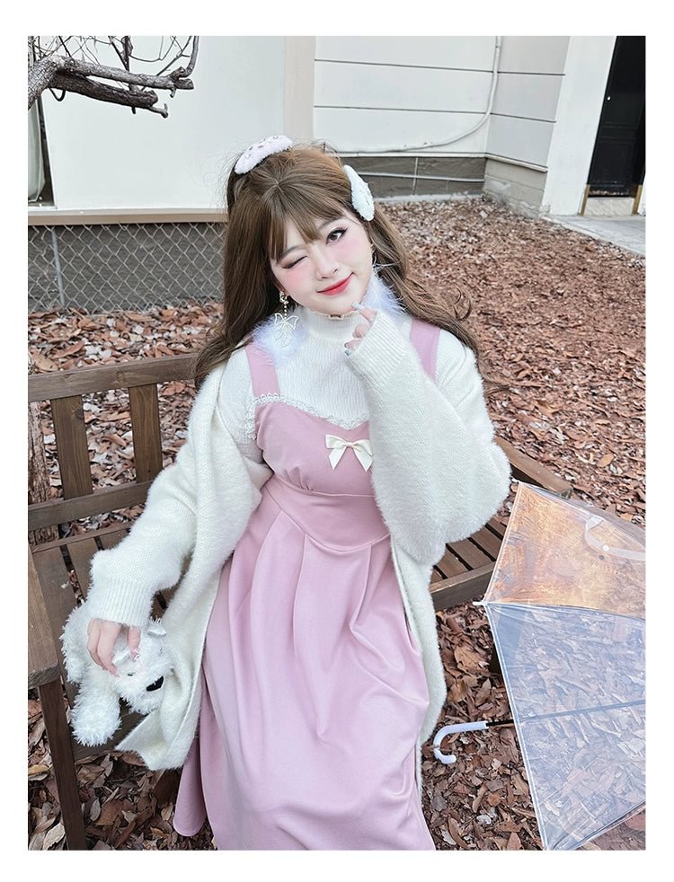 Pink Black Sweet Cute Lolita JSK Plus Size 4XL Lolita Dress Jumper Skirt