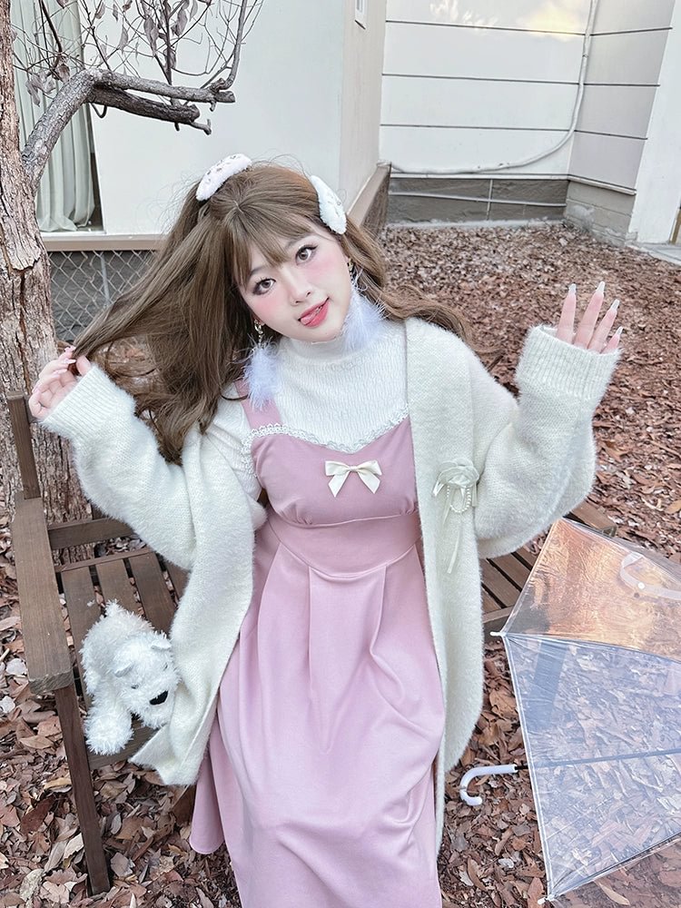 Pink Black Sweet Cute Lolita JSK Plus Size 4XL Lolita Dress Jumper Skirt