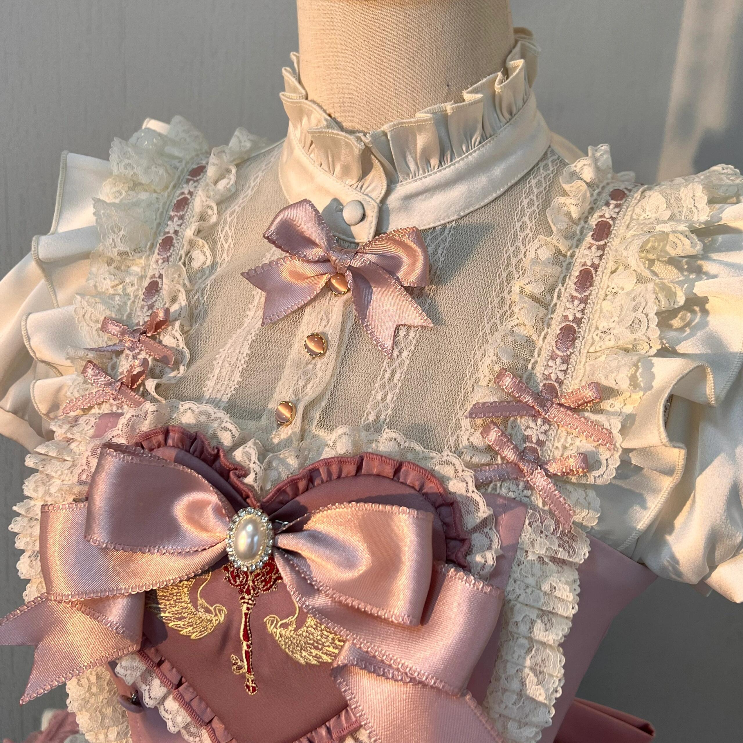 Pink Bra Shirt Skirt Lolita Skirt Set Cute Sweet Girl Lace Princess Skirt Lolita Dresses