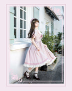 Pink Classic Sweet Lolita Short Sleeve Long Dresses Casual Coord