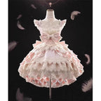 Pink Dress Jsk Sweet Flower Marriage Heavy Industry Dress Trailing