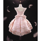 Pink Dress Jsk Sweet Flower Marriage Heavy Industry Dress Trailing