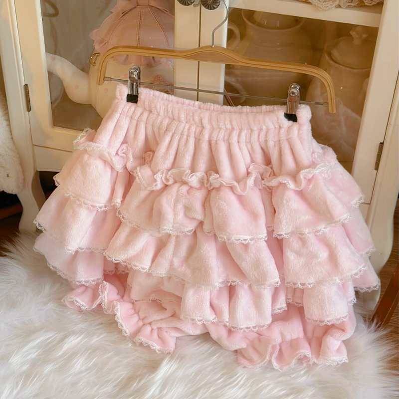 Lolita Petticoats Pink Japanese Warm Pumpkin Leggings Cake Versatile Shorts
