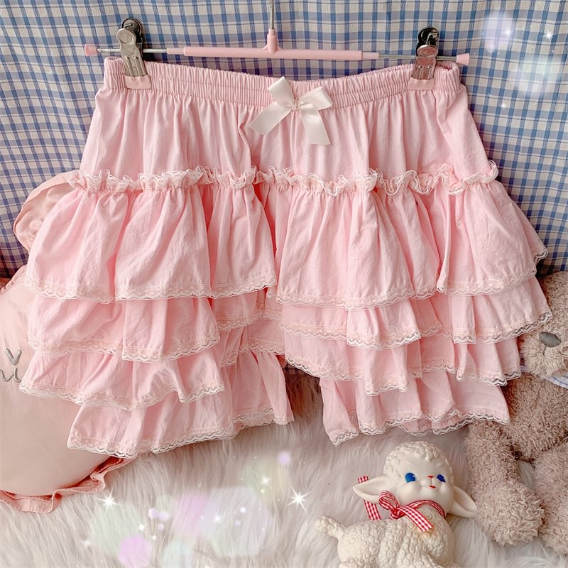 Lolita Petticoats Pink Japanese Warm Pumpkin Leggings Cake Versatile Shorts