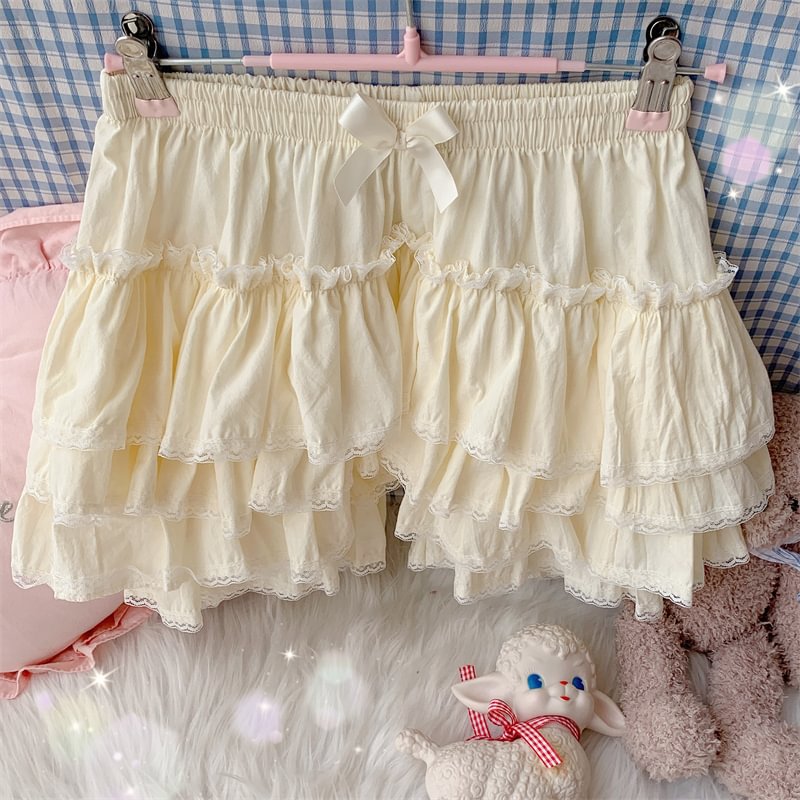 Lolita Petticoats Pink Japanese Warm Pumpkin Leggings Cake Versatile Shorts
