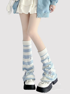 Pink Striped Knee Socks Star Pearl Wool Knitted Socks Lolita Stacking Socks Lolita Stockings Lolita Accessories