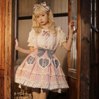 Pink Sweet Kawaii Lolita Summer SK and Blouse