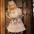 Pink Sweet Kawaii Lolita Summer SK and Blouse