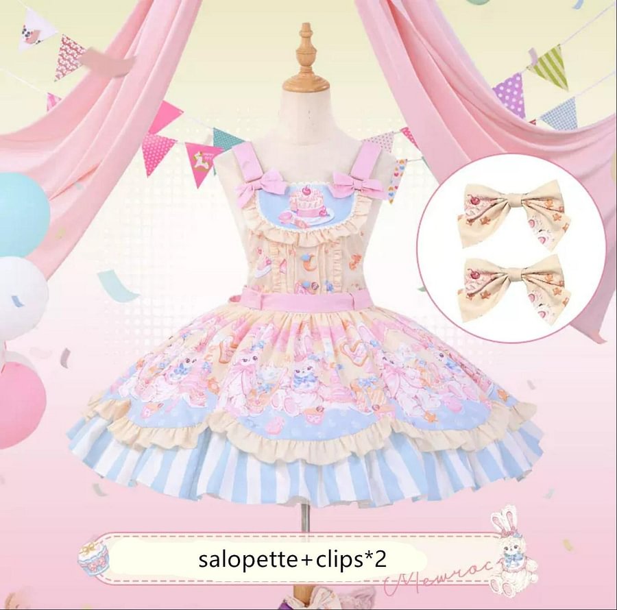 Pink Sweetheart Cute Lolita Dress JSK Bowknot Layer Ruffles