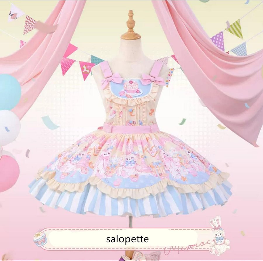 Pink Sweetheart Cute Lolita Dress JSK Bowknot Layer Ruffles