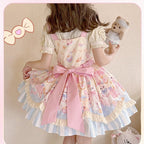 Pink Sweetheart Cute Lolita Dress JSK Bowknot Layer Ruffles