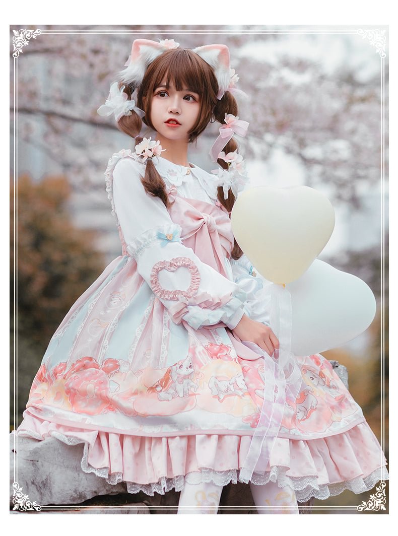 Pink Sweetheart Cute Lolita Dress JSK White Shirt