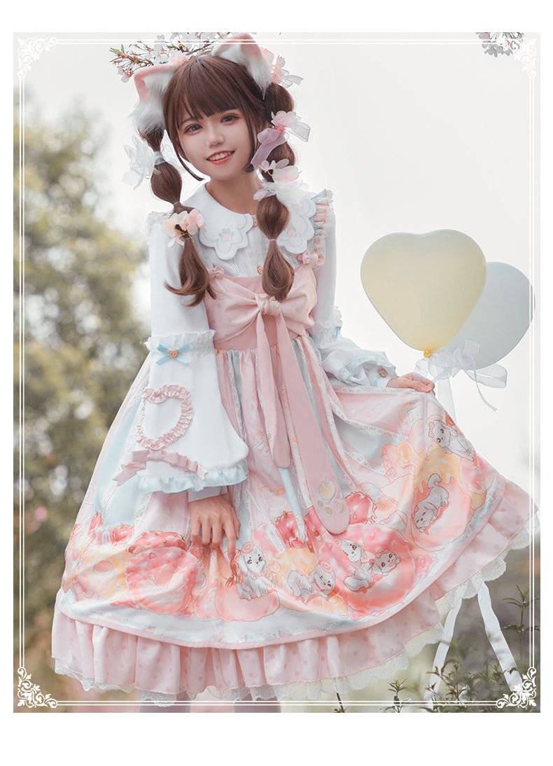 Pink Sweetheart Cute Lolita Dress JSK White Shirt