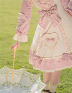 Pink Sweetheart Flower Lolita Dress Sweet Plus Size for Women in Autumn&Winter