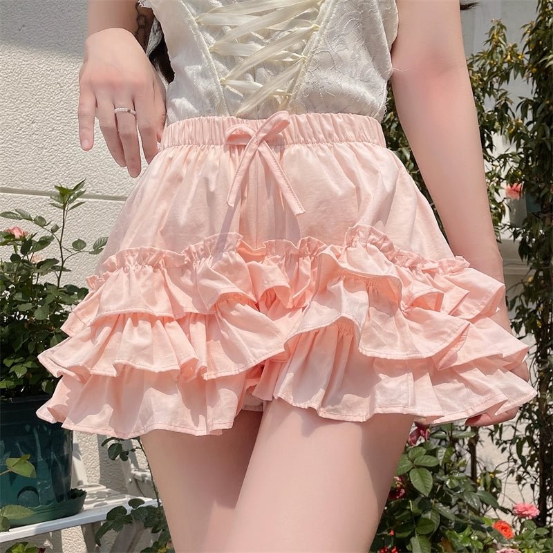 Pink White Swee Cute Shorts Ruffle Lolita Accessories Petticoats