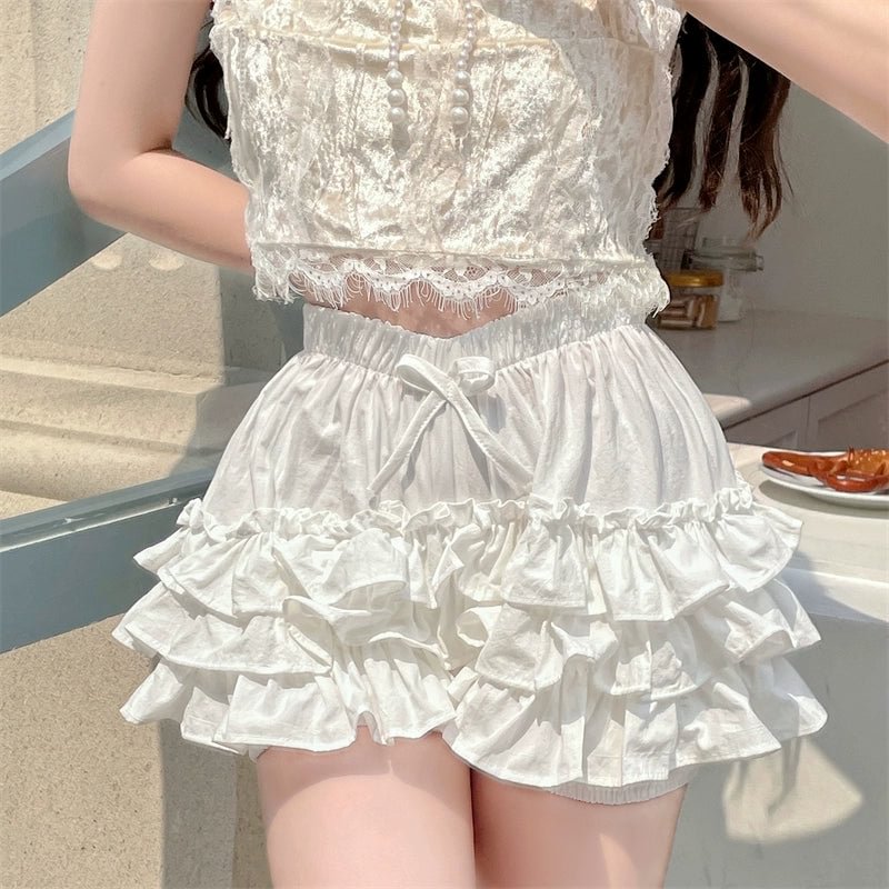 Pink White Swee Cute Shorts Ruffle Lolita Accessories Petticoats