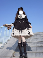 Plus Size Black Classic Long-sleeved Lolita Autumn and Winter Daily Dress Girl OP Fairy Dress 4XL Lolita Dress