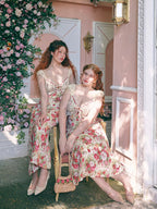 Sweet Lolita Pink Plus Size French Romantic Peony Flower Printed 4XL Lolita Dress