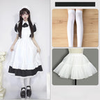 Plus Size Maid Dress Japanese Manservant Long-sleeved One Piece Dress 4XL Lolita Dress 5XL