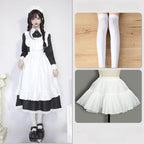 Plus Size Maid Dress Japanese Manservant Long-sleeved One Piece Dress 4XL Lolita Dress 5XL