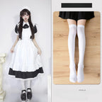 Plus Size Maid Dress Japanese Manservant Long-sleeved One Piece Dress 4XL Lolita Dress 5XL