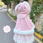 Plush Shawl Jacket Cute Sweet Lolita Cloak Warm Lolita Versatile Thickened Lolita Coats