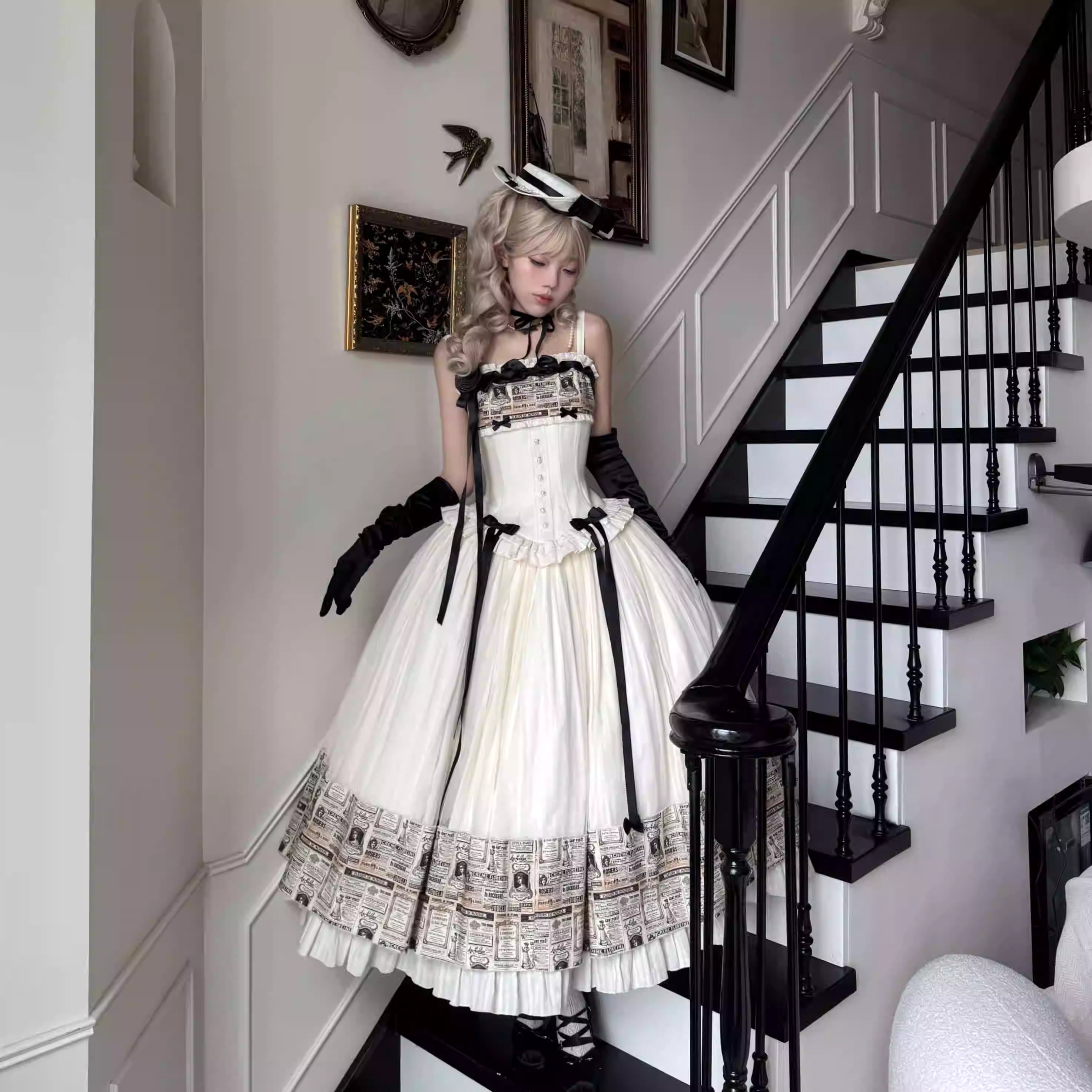 The Classic Vintage Lolita JSK Dress is designed to exude gentle elegance and a refined aristocratic aura. With its soft silhouette, delicate ruffles, and subtle detailing, it evokes the timeless grace of a noble young lady. The retro-inspired design blends sophistication with sweetness, making it versatile for tea parties, gatherings, or formal occasions. This dress captures the essence of Lolita fashion—romantic, elegant, and filled with vintage charm.