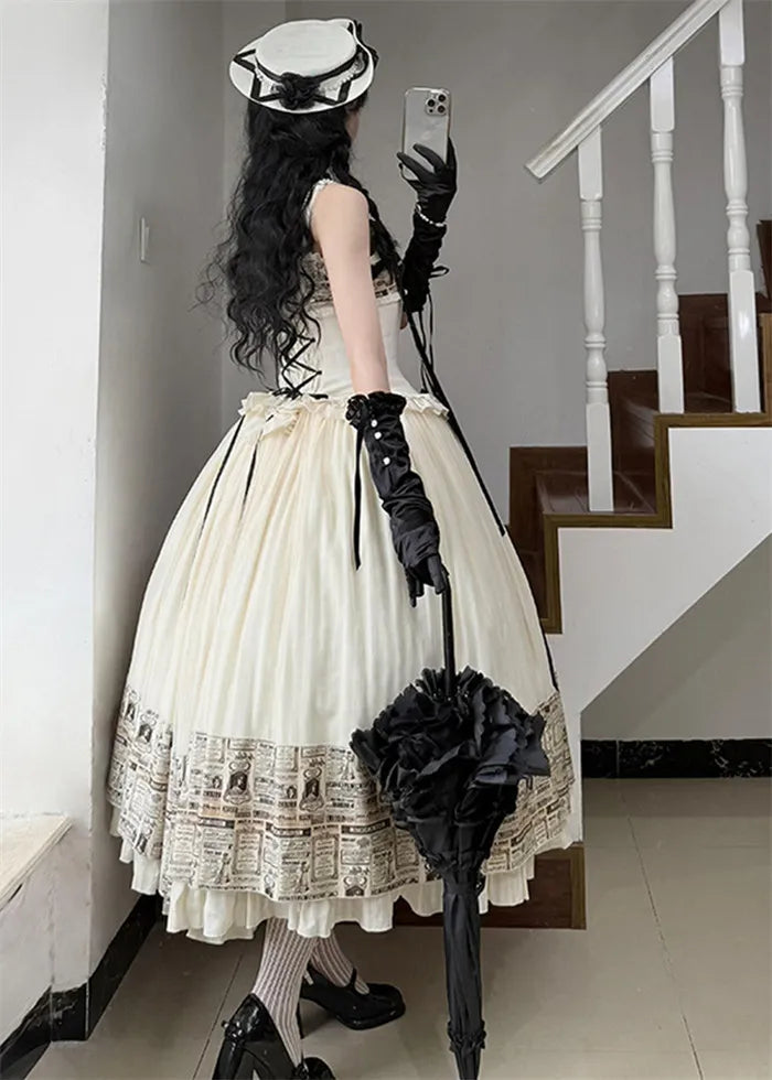 The Classic Vintage Lolita JSK Dress is designed to exude gentle elegance and a refined aristocratic aura. With its soft silhouette, delicate ruffles, and subtle detailing, it evokes the timeless grace of a noble young lady. The retro-inspired design blends sophistication with sweetness, making it versatile for tea parties, gatherings, or formal occasions. This dress captures the essence of Lolita fashion—romantic, elegant, and filled with vintage charm.