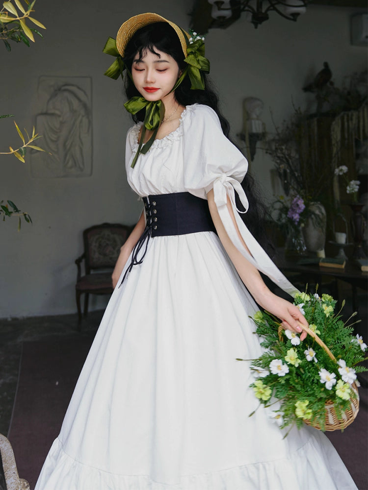 Design Concept:
This Classic Lolita dress features a sophisticated square neckline and a high-waisted, flared silhouette crafted from embossed textured fabric. The flowing skirt and structured bodice create an elegant and refined look, perfect for daily wear, tea parties, or casual Lolita gatherings. Its timeless design combines vintage charm with modern comfort, making it a versatile addition to any wardrobe.