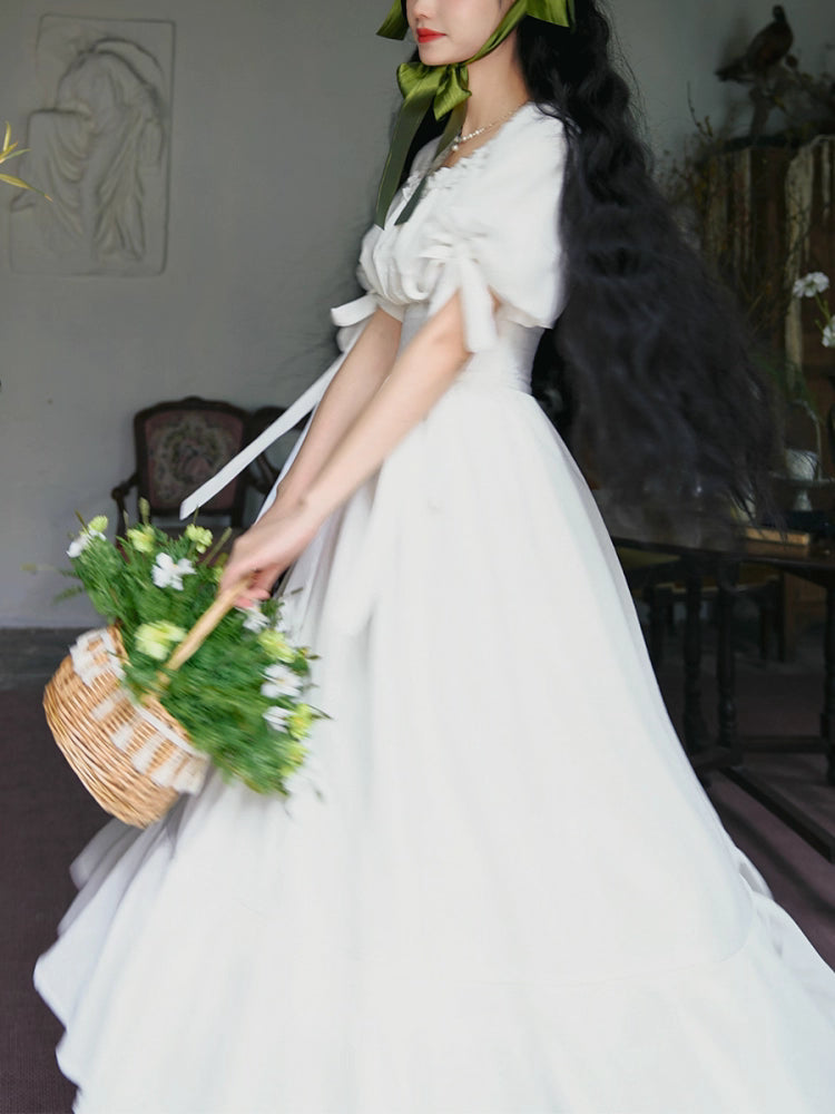 Design Concept:
This Classic Lolita dress features a sophisticated square neckline and a high-waisted, flared silhouette crafted from embossed textured fabric. The flowing skirt and structured bodice create an elegant and refined look, perfect for daily wear, tea parties, or casual Lolita gatherings. Its timeless design combines vintage charm with modern comfort, making it a versatile addition to any wardrobe.