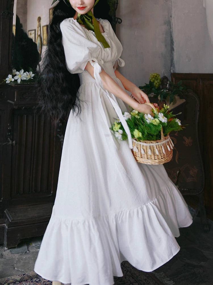Design Concept:
This Classic Lolita dress features a sophisticated square neckline and a high-waisted, flared silhouette crafted from embossed textured fabric. The flowing skirt and structured bodice create an elegant and refined look, perfect for daily wear, tea parties, or casual Lolita gatherings. Its timeless design combines vintage charm with modern comfort, making it a versatile addition to any wardrobe.