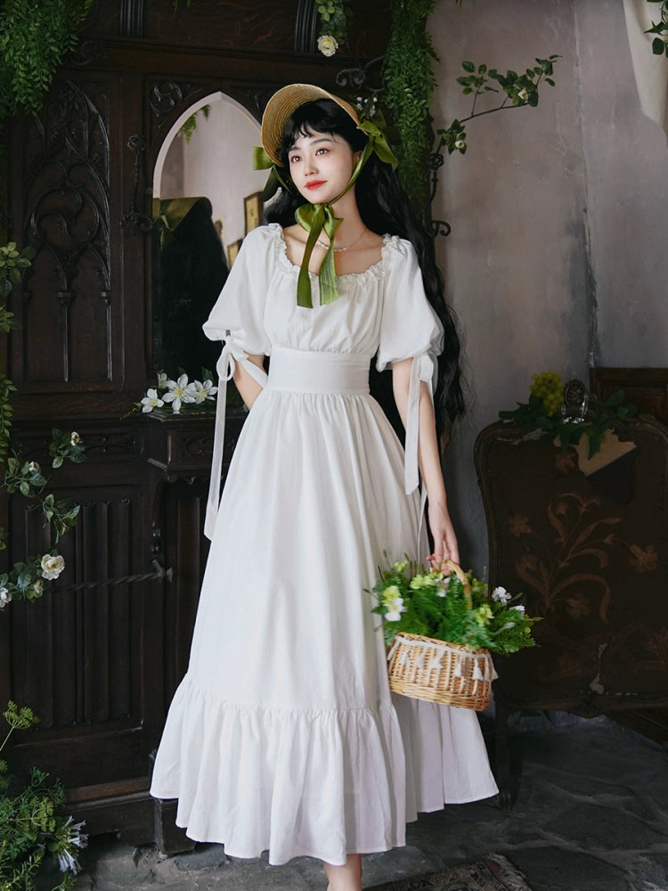 Design Concept:
This Classic Lolita dress features a sophisticated square neckline and a high-waisted, flared silhouette crafted from embossed textured fabric. The flowing skirt and structured bodice create an elegant and refined look, perfect for daily wear, tea parties, or casual Lolita gatherings. Its timeless design combines vintage charm with modern comfort, making it a versatile addition to any wardrobe.