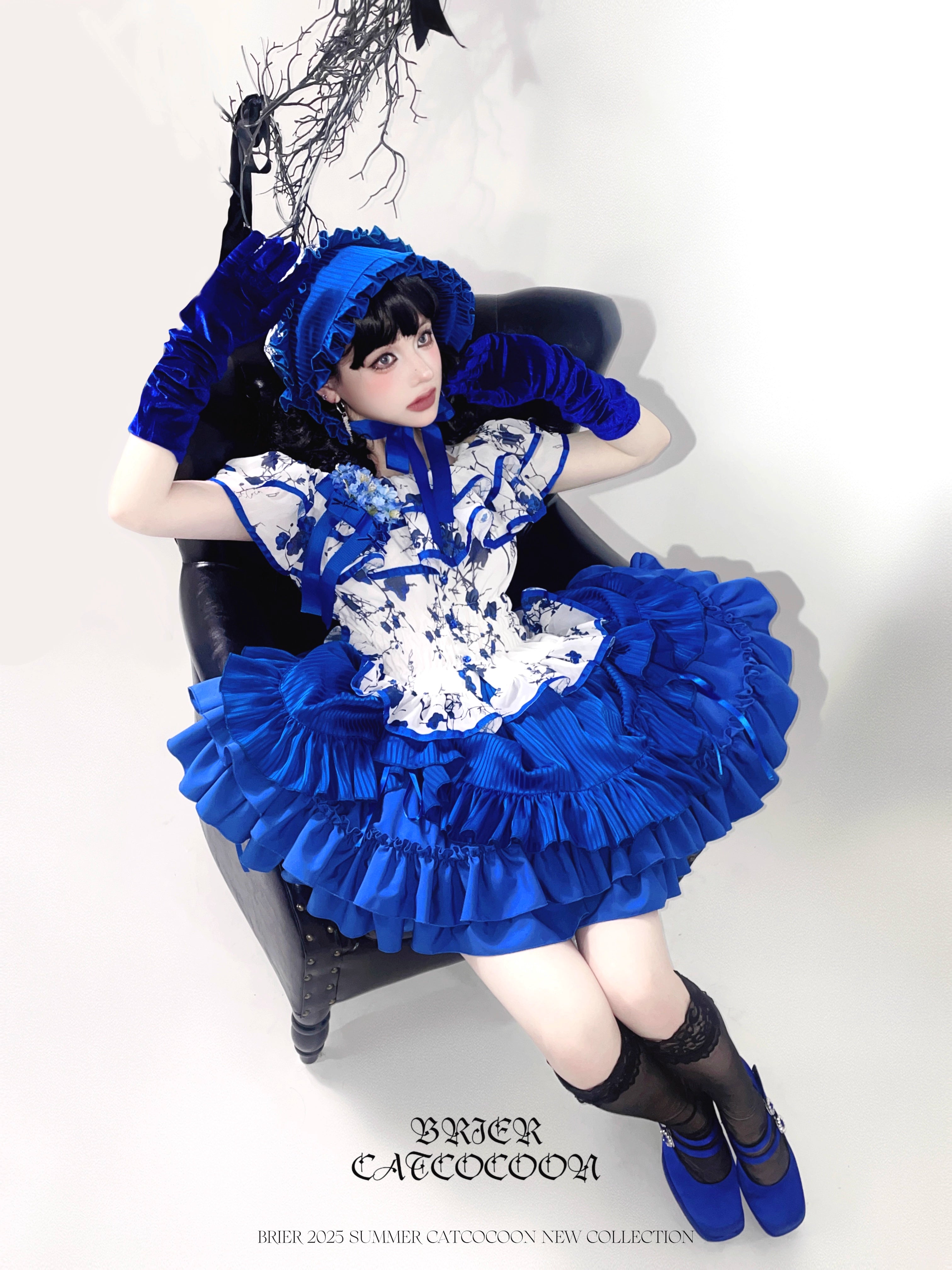 This Halloween Blue Gothic Lolita Set blends dark elegance with a playful festive twist. Featuring a classic shirt paired with a short skirt, the design highlights Gothic-inspired details while keeping a youthful Lolita silhouette. The deep blue tone adds mystery and charm, making it a unique choice for Halloween parties, cosplay, or themed gatherings. Stylish yet versatile, this set perfectly captures the balance of Gothic drama and Lolita sweetness.