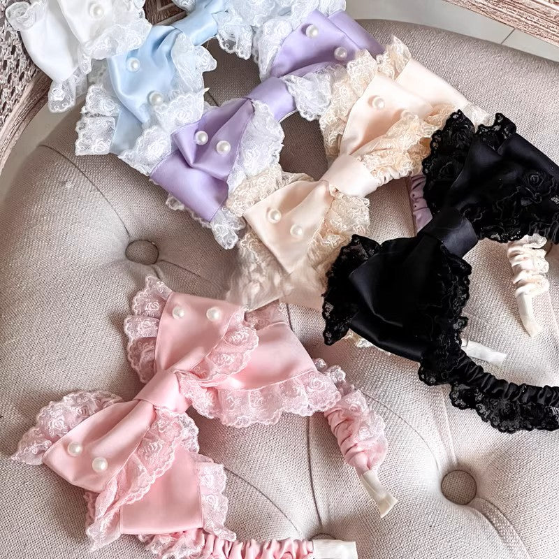 This Lolita KC Headband is a delicate handmade accessory designed to complete any Lolita outfit. Crafted with fine lace and adorned with charming bowknots, it offers a versatile and elegant touch. Available in multiple colors, it allows for easy coordination with sweet, classic, or gothic Lolita styles. Perfect for tea parties, daily wear, or themed gatherings, this KC headband adds a graceful finishing detail that enhances the overall Lolita aesthetic.