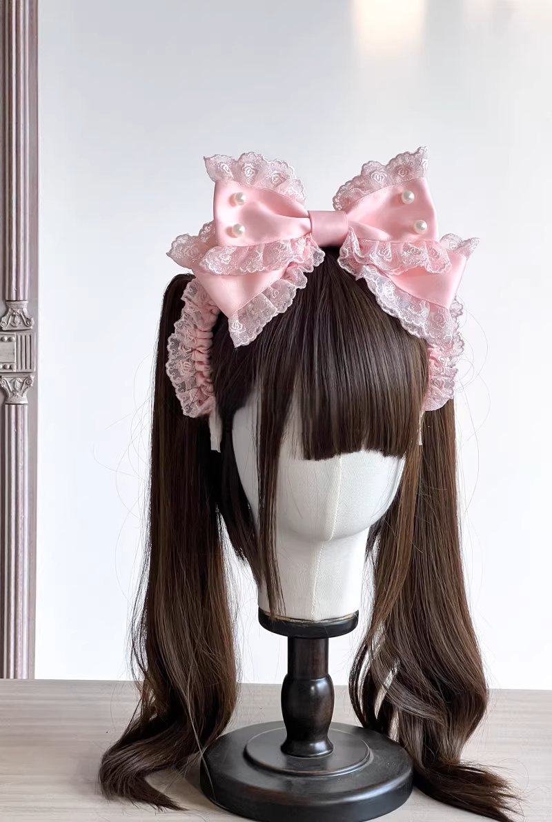 This Lolita KC Headband is a delicate handmade accessory designed to complete any Lolita outfit. Crafted with fine lace and adorned with charming bowknots, it offers a versatile and elegant touch. Available in multiple colors, it allows for easy coordination with sweet, classic, or gothic Lolita styles. Perfect for tea parties, daily wear, or themed gatherings, this KC headband adds a graceful finishing detail that enhances the overall Lolita aesthetic.