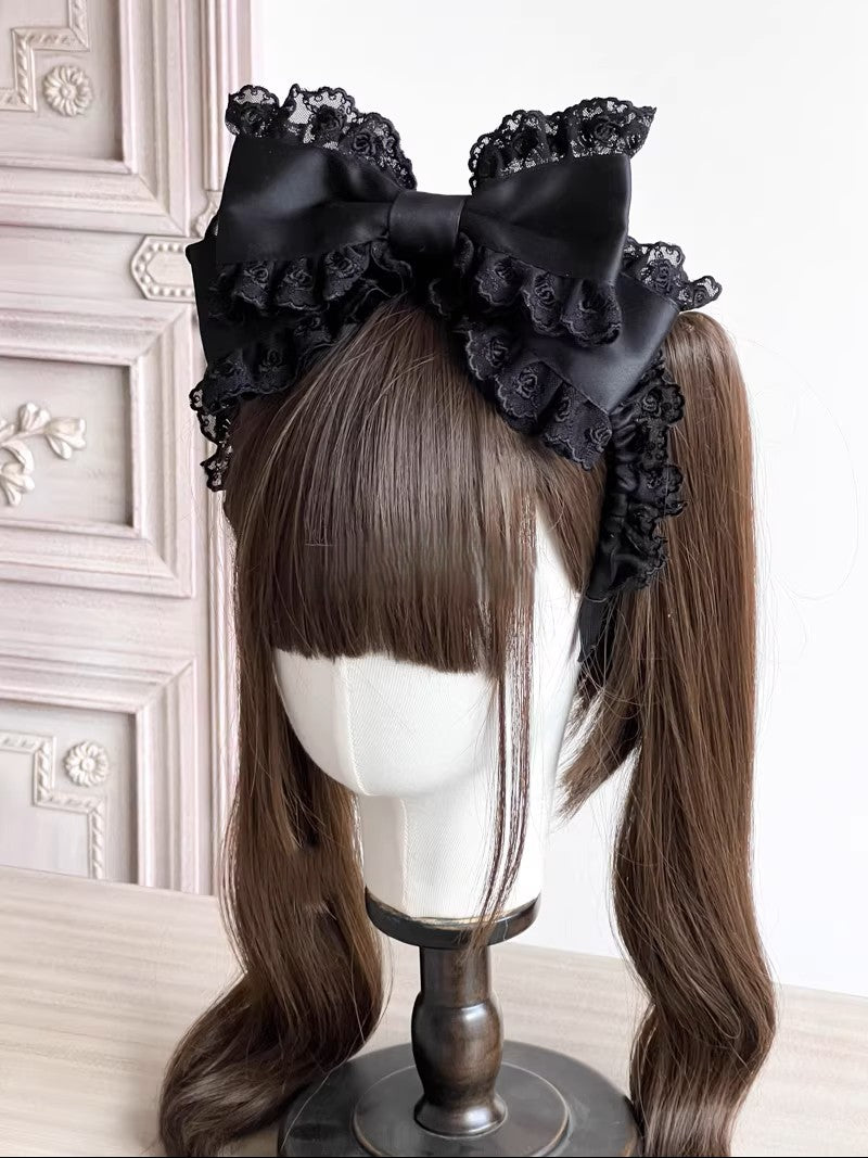 This Lolita KC Headband is a delicate handmade accessory designed to complete any Lolita outfit. Crafted with fine lace and adorned with charming bowknots, it offers a versatile and elegant touch. Available in multiple colors, it allows for easy coordination with sweet, classic, or gothic Lolita styles. Perfect for tea parties, daily wear, or themed gatherings, this KC headband adds a graceful finishing detail that enhances the overall Lolita aesthetic.