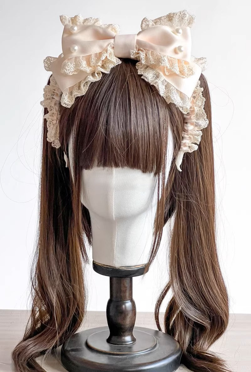 This Lolita KC Headband is a delicate handmade accessory designed to complete any Lolita outfit. Crafted with fine lace and adorned with charming bowknots, it offers a versatile and elegant touch. Available in multiple colors, it allows for easy coordination with sweet, classic, or gothic Lolita styles. Perfect for tea parties, daily wear, or themed gatherings, this KC headband adds a graceful finishing detail that enhances the overall Lolita aesthetic.