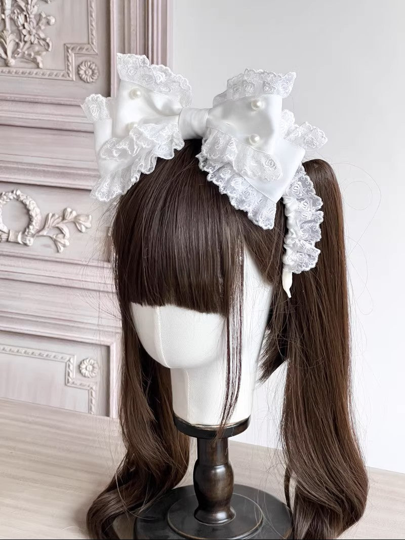 This Lolita KC Headband is a delicate handmade accessory designed to complete any Lolita outfit. Crafted with fine lace and adorned with charming bowknots, it offers a versatile and elegant touch. Available in multiple colors, it allows for easy coordination with sweet, classic, or gothic Lolita styles. Perfect for tea parties, daily wear, or themed gatherings, this KC headband adds a graceful finishing detail that enhances the overall Lolita aesthetic.
