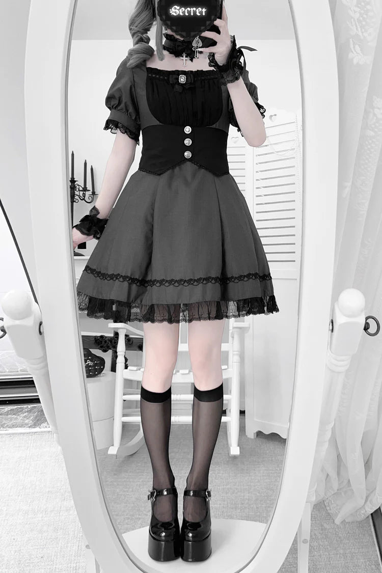 The Pink Maid Lolita Dress Set is designed to blend playful cuteness with classic Japanese Lolita charm. Featuring short sleeves, layered ruffles, and delicate bowknot accents, it creates a youthful and lively silhouette. The soft pink tone enhances sweetness, while the maid-inspired design adds a touch of cosplay fun. Perfect for themed parties, photoshoots, or gatherings, this dress set captures the whimsical, romantic essence of Sweet Lolita fashion.