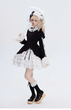 This Black White Doll Style Lolita Dress embodies a balance of sweetness and elegance with its refined lace trim and doll-like silhouette. The black and white palette creates a timeless contrast, while delicate details highlight the classic Lolita charm. Designed with a cute yet graceful aesthetic, it is perfect for tea parties, daily outings, or themed gatherings. A versatile piece that captures both playful innocence and the sophistication of traditional Lolita fashion.