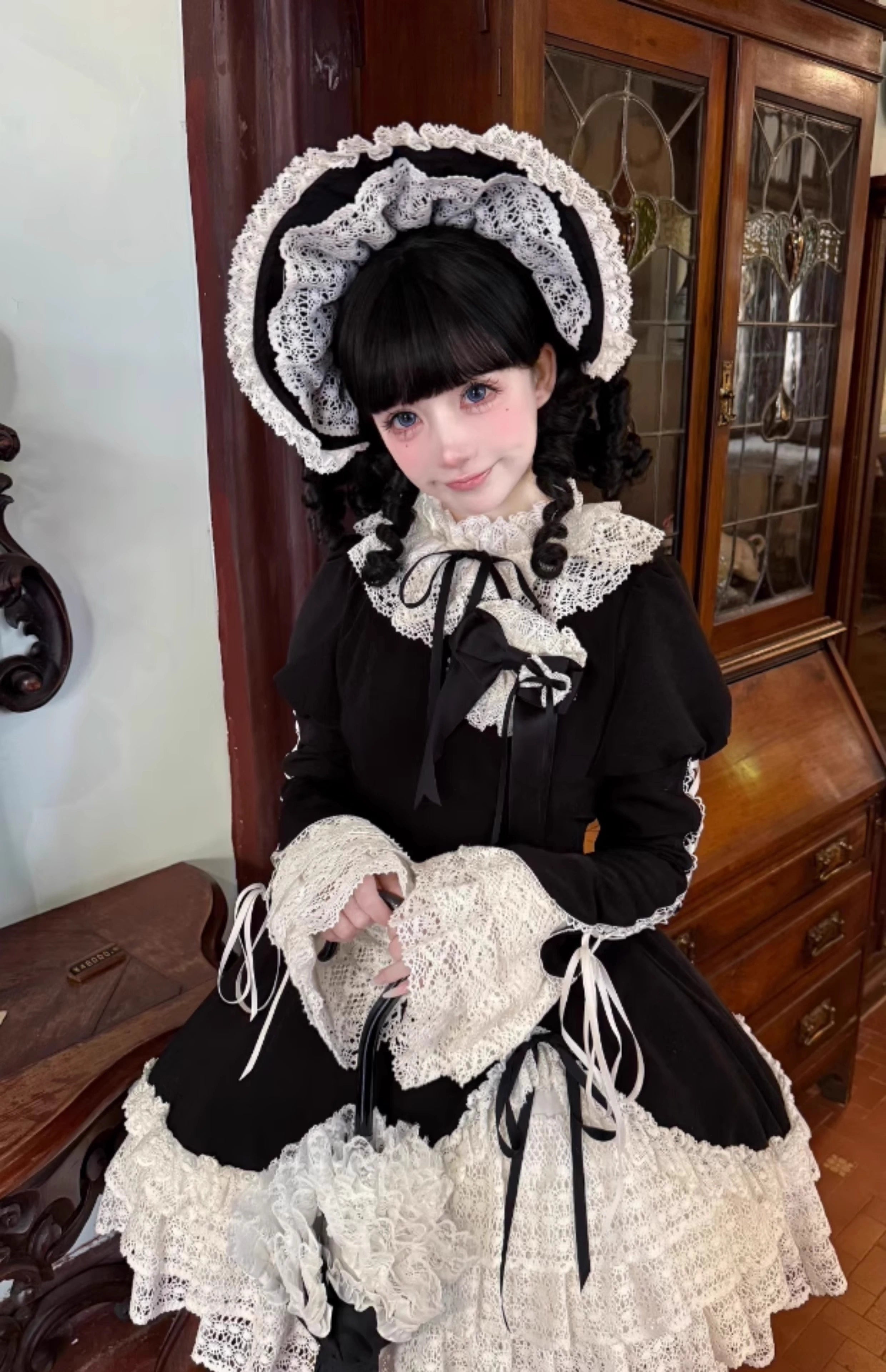 This Black White Doll Style Lolita Dress embodies a balance of sweetness and elegance with its refined lace trim and doll-like silhouette. The black and white palette creates a timeless contrast, while delicate details highlight the classic Lolita charm. Designed with a cute yet graceful aesthetic, it is perfect for tea parties, daily outings, or themed gatherings. A versatile piece that captures both playful innocence and the sophistication of traditional Lolita fashion.