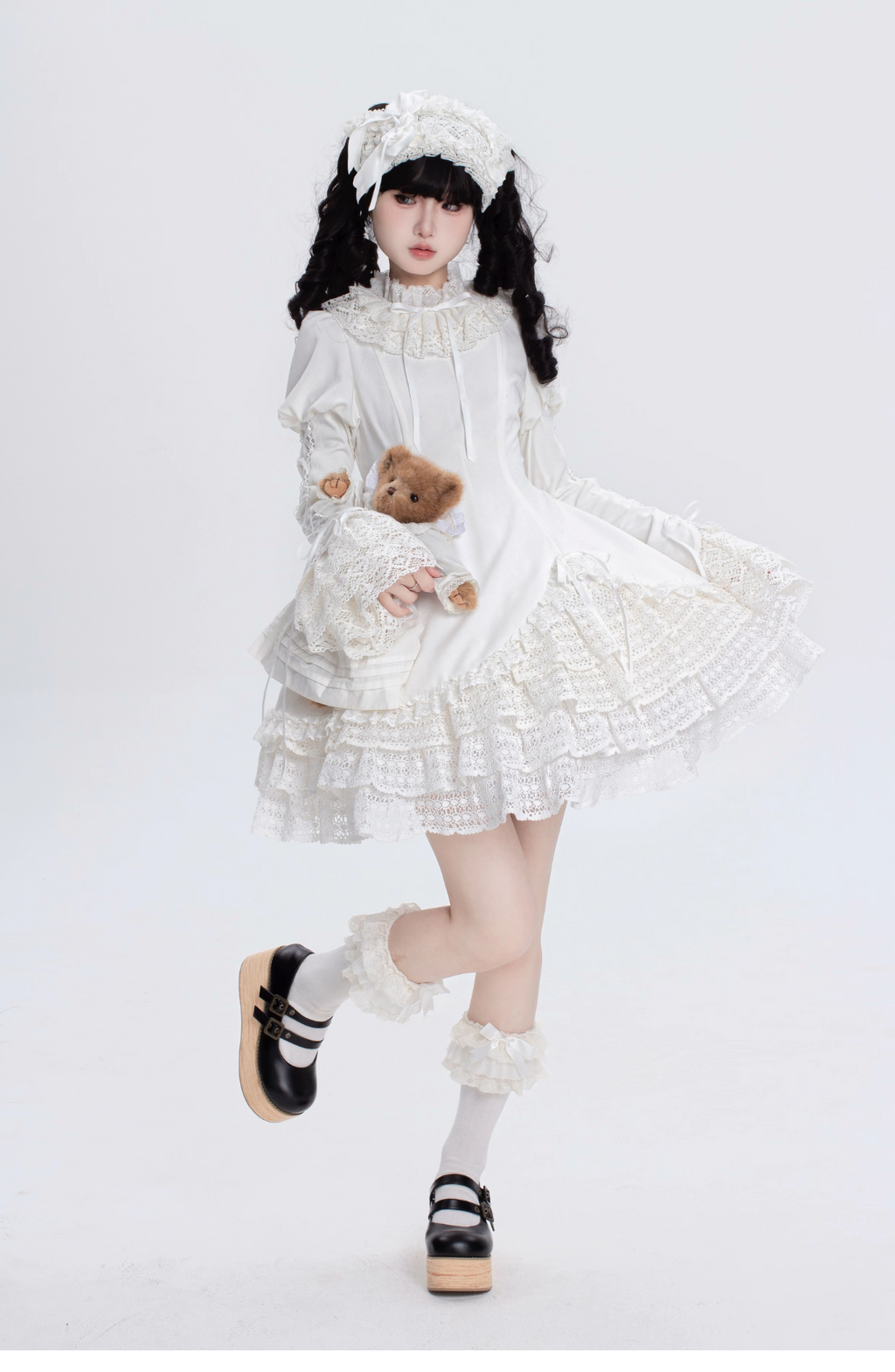 This Black White Doll Style Lolita Dress embodies a balance of sweetness and elegance with its refined lace trim and doll-like silhouette. The black and white palette creates a timeless contrast, while delicate details highlight the classic Lolita charm. Designed with a cute yet graceful aesthetic, it is perfect for tea parties, daily outings, or themed gatherings. A versatile piece that captures both playful innocence and the sophistication of traditional Lolita fashion.